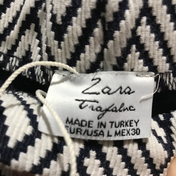 Zara Geometric Design Pencil Skirt SZ-L - Picture 6 of 8